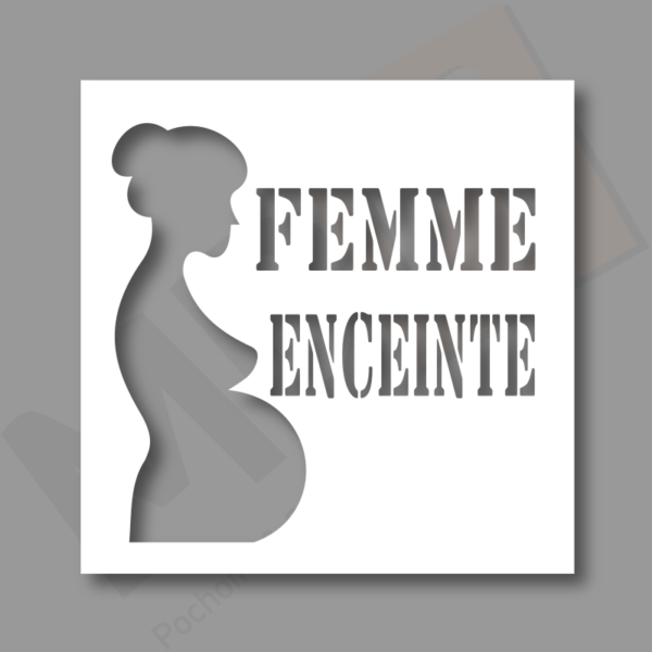 pochoir femme enceinte MDH