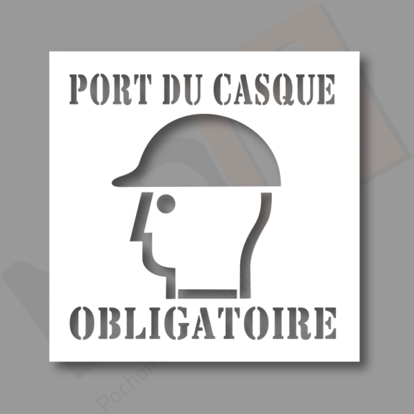 pochoir port du casque texte MDH