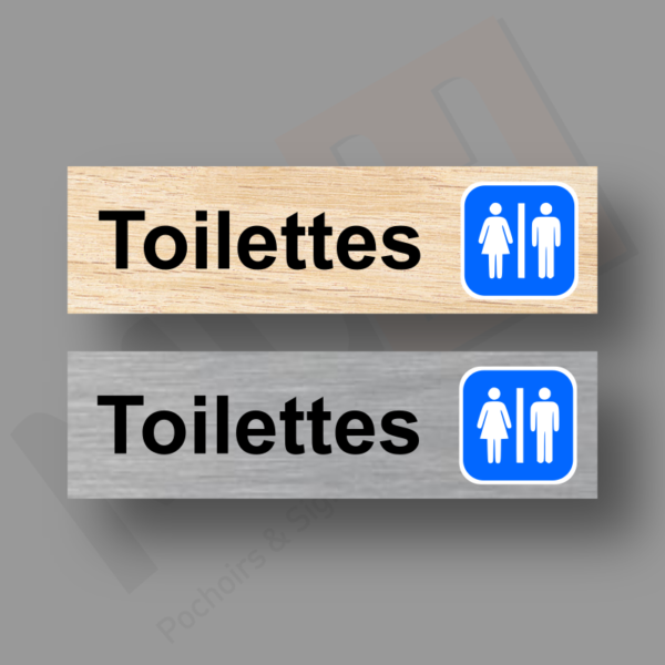 Plaque de porte Toilettes H-F MDH