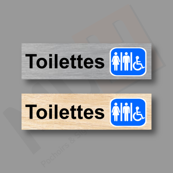 Plaque de porte Toilettes H-F-H MDH