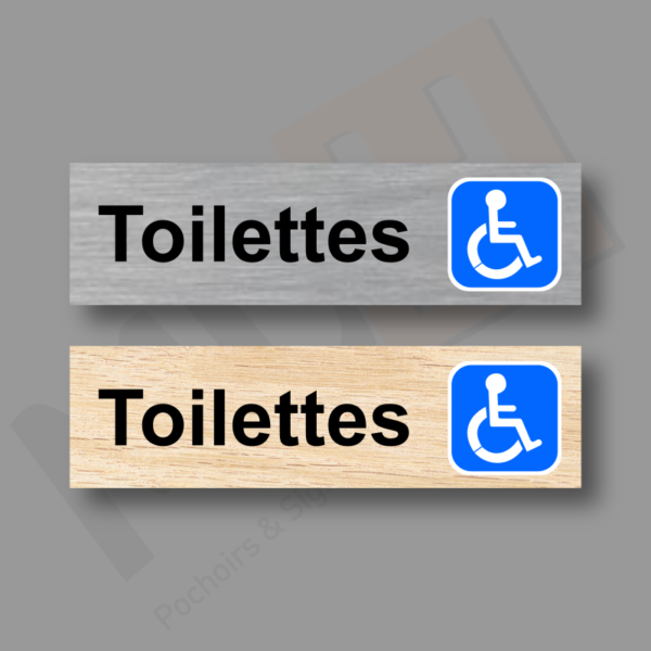 Plaque de porte Toilettes Handicapés MDH