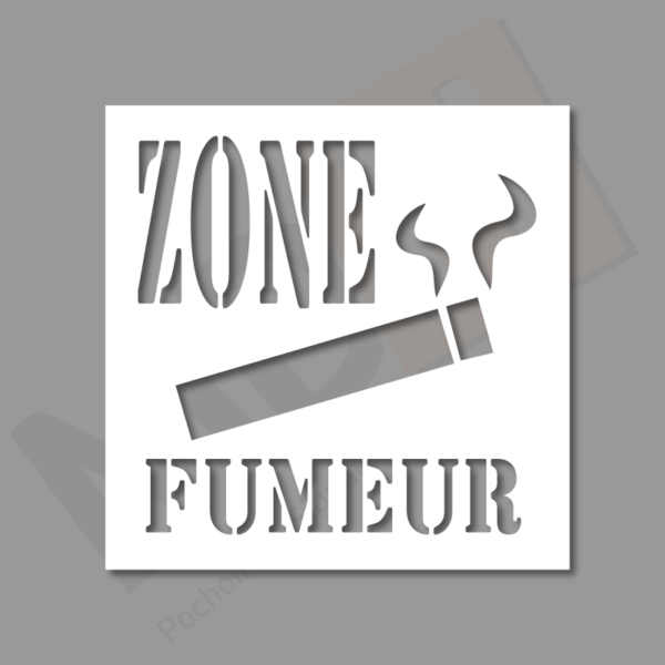 Zone fumeurs 60 pochoir MDH
