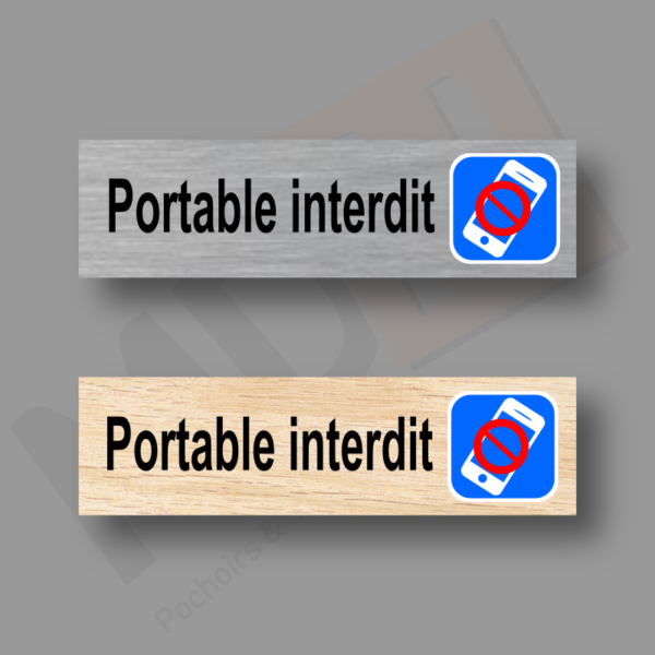 Plaque de Porte Portable Interdit MDH