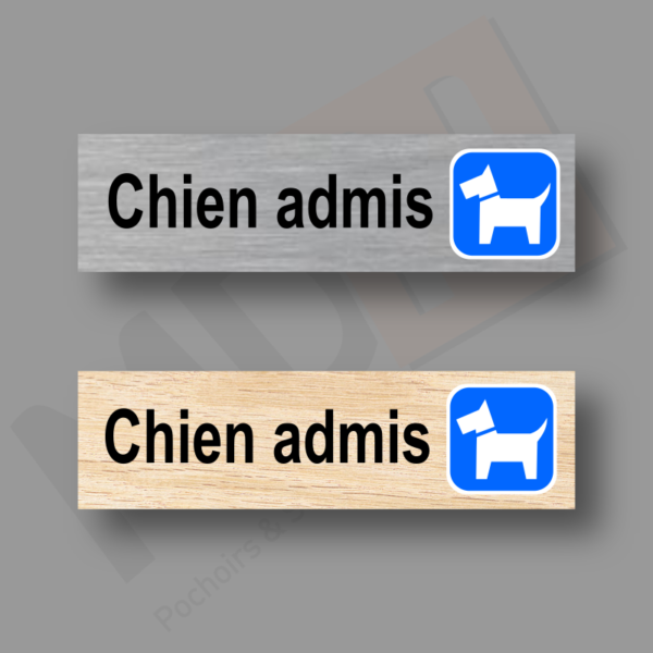 Plaque de porte Chien Admis MDH