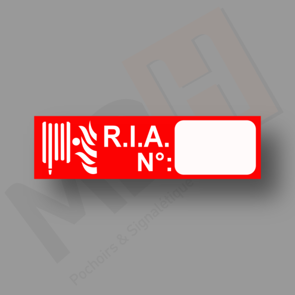 Plaque R.I.A avec numéro Plaque Porte MDH