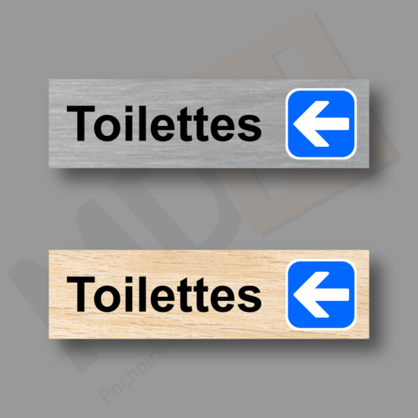 Plaque Toilettes Direction Gauche Plaque Porte MDH