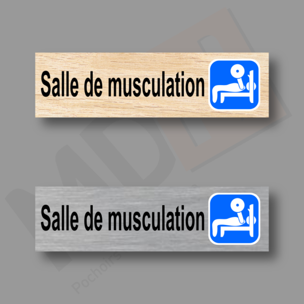 Salle de musculation Plaque Porte MDH