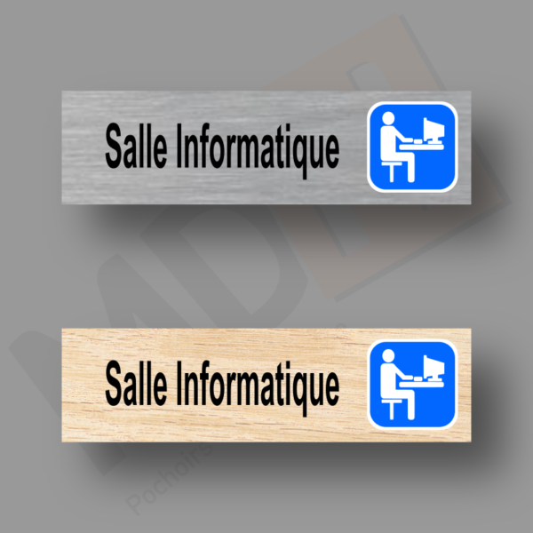 Salle Informatique Plaque Porte MDH