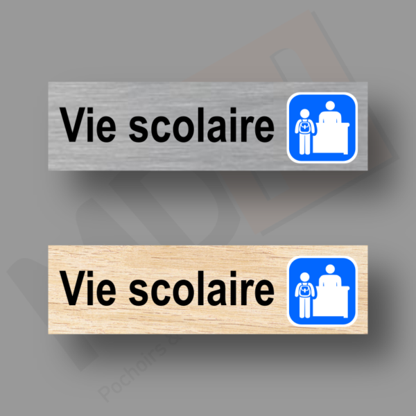 Vie Scolaire Plaque Porte MDH