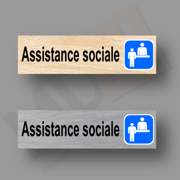 Assistance Sociale Plaque Porte MDH