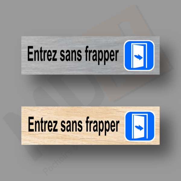 Entrez sans frapper Plaque Porte MDH