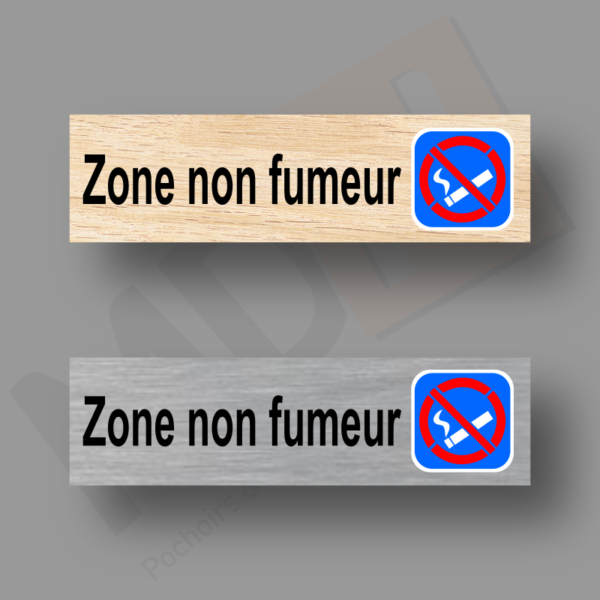 Zone non fumeur Plaque Porte MDH