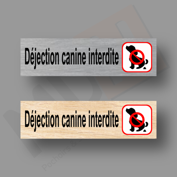 Déjection Canine Interdite Plaque Porte MDH