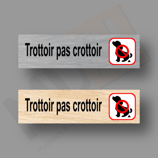 trottoir pas crottoir plaque porte MDH