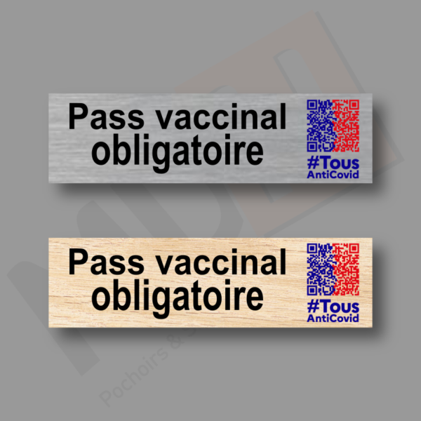 Pass Vaccinal Obligatoire Plaque Porte MDH