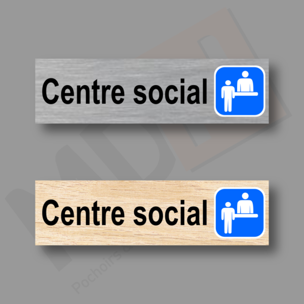 Centre Social Plaque Porte MDH