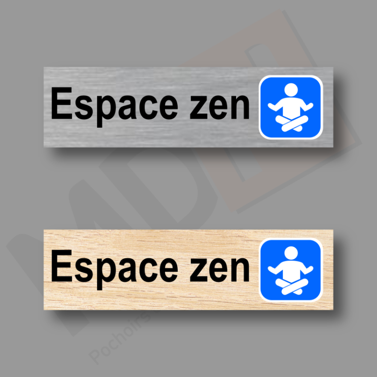 Plaque De Porte Espace Zen R F Mdh Pochoirs Et Signal Tiques