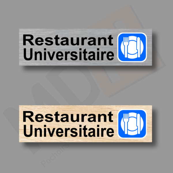 Restaurant Universitaire Plaque Porte MDH