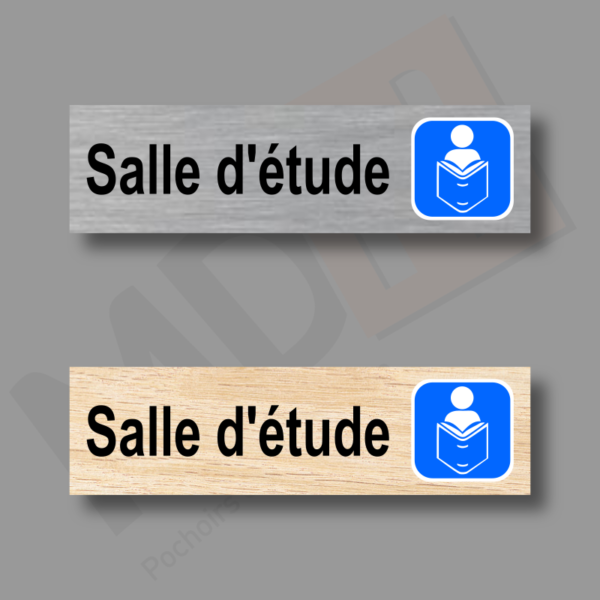 Salle d'étude Plaque Porte MDH