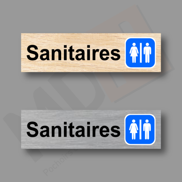 Sanitaire H-F (Hommes et Femmes) Plaque Porte MDH