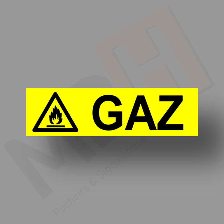 Plaque Gaz avec picto Réf983 MDH Pochoirs et signalétiques