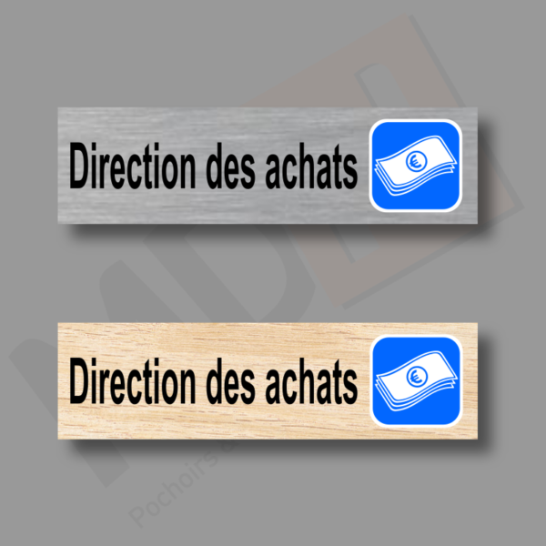 Direction des achats Plaque Porte MDH