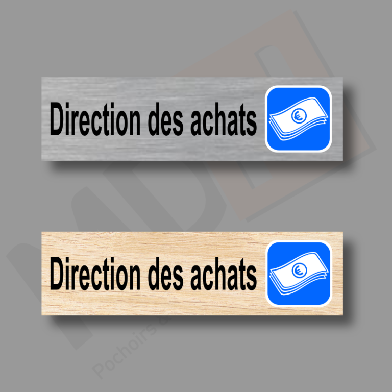 Plaque Direction des Achats Réf990 MDH Pochoirs et signalétiques