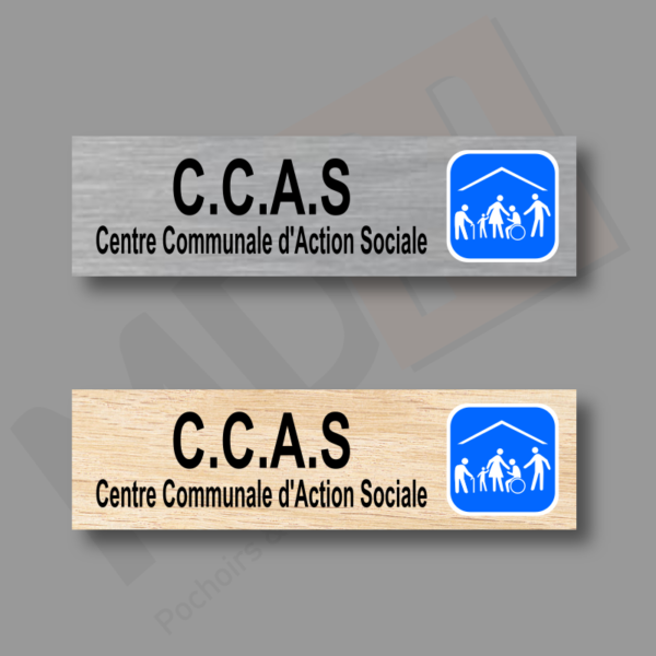 CCAS 2 Plaque Porte MDH