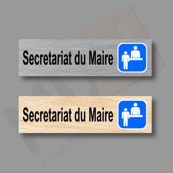 Secretariat du maire Plaque Porte MDH