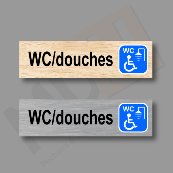 WC Douches handicap Plaque Porte MDH