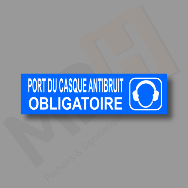 1114 Port Casque Antibruit Obligatoire Plaque Porte MDH