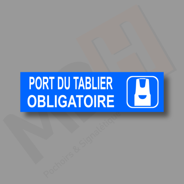 1119 Port Tablier Obligatoire Plaque Porte MDH