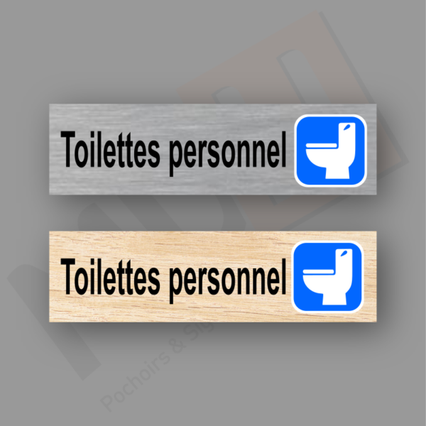 Plaque toilettes personnel