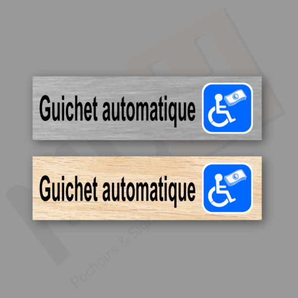 Plaque Guichet Auto Handicap